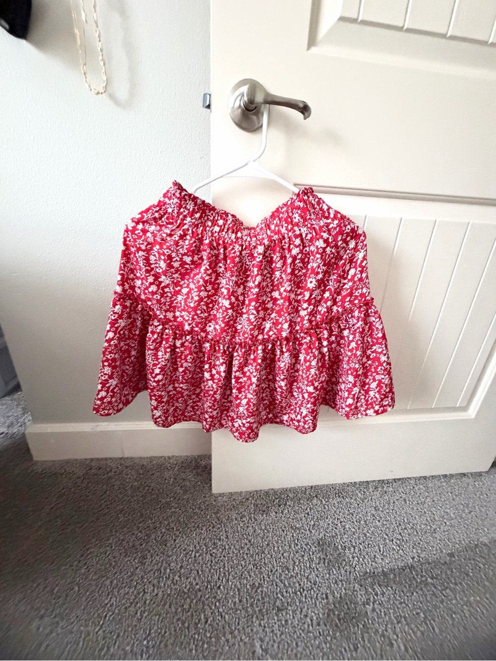 Amazon Red Floral Mini Skirt